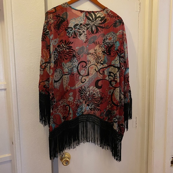 NWOT Sans souci fringe cover up - Picture 6 of 9